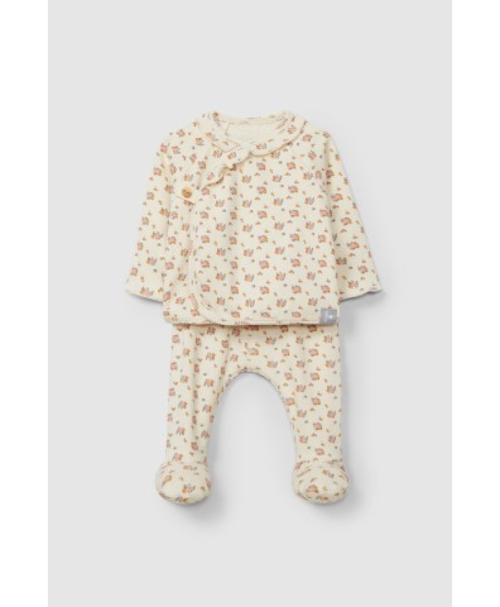 Snug Two -Piece Set Flowers  Naturel